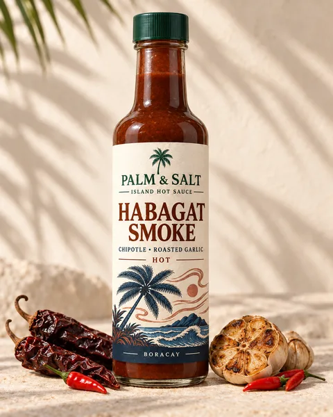Habagat Smoke hot sauce packaging design